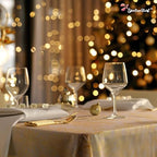 Gold Leaves 6 pcs Disposable Tablecloth – Premium Elegant Plastic Rectangle Table Covers for Birthday Retirement Shower Anniversary Party Wedding – White and Gold – 54 x 108 in - Image 3