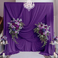 10ft×15ft Deep Purple Backdrop Curtain for Wedding Parties by PartyVillage