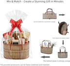 6 Set Baskets for Gifts Empty Bulk Large Woven Bamboo Gift Basket Empty - Image 2