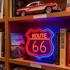 Route 66 Neon Sign, Route 66 Led Neon Light Signs Light up Sign for Wall Decor Home Bedroom Bar Man Cave Party Decorations Birthday Gift Dimmable USB Powered(12.6" × 12.1") - Image 2
