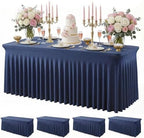4Pack Spandex Tablecloth for 6FT Rectangle Table,Table Skirt by Baoszty