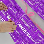 AOFUN Custom Wrapping Paper With Name Text Cute Gifts For Best Friends Funny Gifts For Friends Personalized Name Gift Paper Gifts 5 Rolls 58" x 23" - Image 4