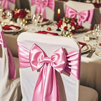 Pack of 50 Silver Satin Chair Sashes Bows 7x108 inches Chair Ribbons - Image 6