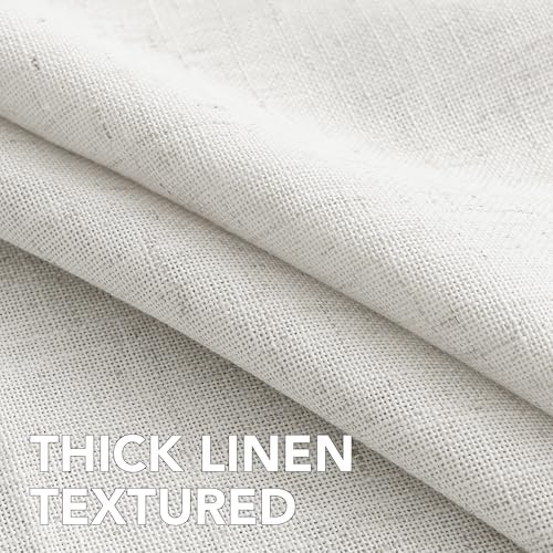 H.VERSAILTEX Linen Table Cloths Rectangle 60 x 104 Inch Premium Tablecloth Spill-Proof Waterproof Table Cover for Dining Buffet Feature Extra Soft and Thick Fabric Wrinkle Free, White - Image 3