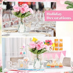 Zeyune 37 Pcs Silk Peonies with Vases Fake Flowers,Pink,Perfume - Image 5