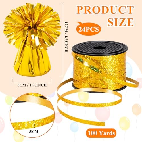 24 PCS Balloon Weights Metallic Anchor, Balloon Holder Heavy Weights - Image 2