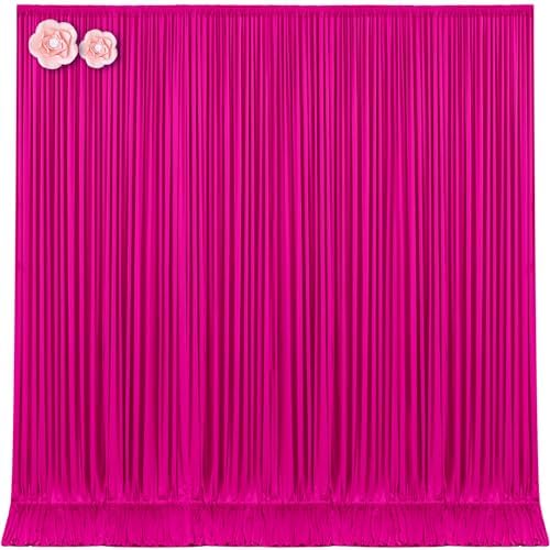 10ft x 15ft Hot Pink Wrinkle Free Backdrop Curtains for Wedding Party Backdrops Curtain Drapes Fabric Decorations Photo Back Drop Cloth for Baby Shower Photography Stage Reception by Tao-GePartyDecorations