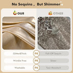 50x10ft Shimmer Champagne Gold Sequin Backdrop Curtain for Parties,Thick Wrinkle Free Glitter Backdrop Drapes Photo Back Drop Curtains for Birthday Wedding Party Photography Background-10 Panels 5x10 - Image 4