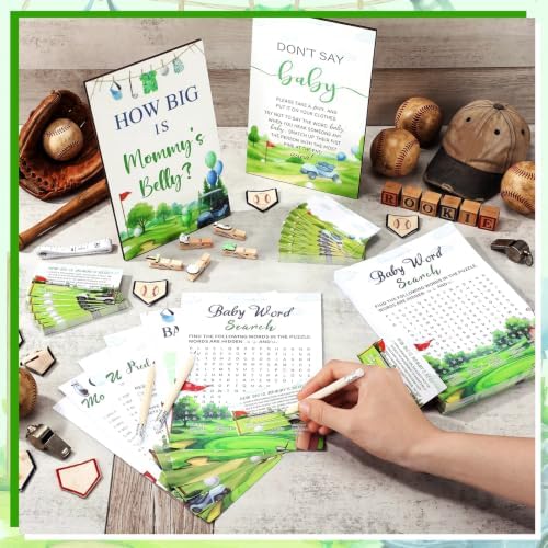 Funnymoom 426 Pcs Golf Baby Shower Games, 8 Activities Bingo Cards - Image 2