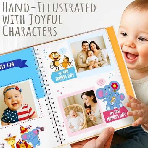 Baby Memory Book for Boy or Girl First 5 Years Baby Keepsake Journal - Image 3