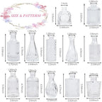 UPBUD Clear Glass Bud Vases Set of 12, Small Vases for Flowers - Image 3