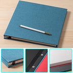 Large Photo Album Self Adhesive 4x6 8x10 10x12 13"x12.8" Magnetic Scrapbook Album 12.6"x11" Inch 40 Pages Linen Cover DIY Photo Album with A Metallic Pen and DIY Stickers(Sky Blue) - Image 6