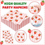 Ziliny 280 Pcs Strawberry Disposable Decorations Tableware Set - Image 3