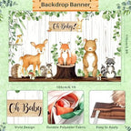 MEGA 257 Pc Woodland Baby Shower Decorations Boy & Girl Kit, Forest Animal Theme, Gender Neutral Baby Shower Decor, BABY boxes, Backdrop, Banner, Balloon Garland, Tablecloth, Plates Cups -20 Guests - Image 6