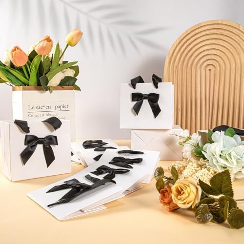 Kolldenn 50 Pcs Pink Gift Favor Bags White Black - Image 6