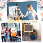 Yuntau 3 Pieces Black Metal Easel Stand for Sign, 50 Inch Display Stand Adjustable 3 Tier Easel for Wedding Sign, Posters, Paintings, Exhibition - Image 3