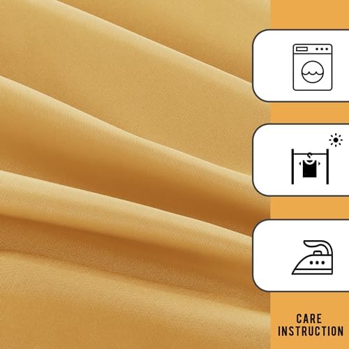 Obstal 2 Pack Table Clothes for 6 Foot Rectangle Tables, Gold - Image 5