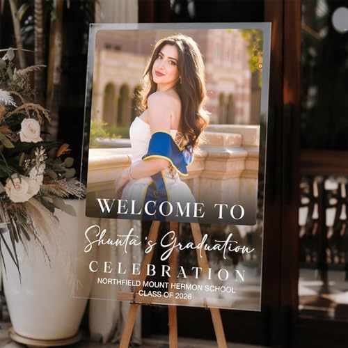 Personalized Graduation Yard Sign with Photo, Custom Class of 2026 Graduation Sign for Outdoor Lawn Decor, Clear Acrylic or Frosted, Waterproof Display with Modern Photo Design - Image 4