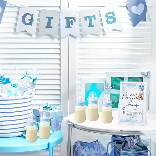 Roowest Bottle Chug Baby Shower Games Favors, Blue, Bear - Image 4