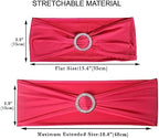 50pcs Fushia Spandex Chair Sashes Stretch for Wedding Party Banquet Decoration Elastic Chair Cover with Buckle Engagement Event Birthday Baby Shower Celebration Decor - Image 3