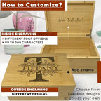 Personalized Initial Storage Box Custom Wedding Memory Box for Keepsakes - Image 4