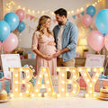Pooqla Baby Shower Decorations, Marquee Letter Lights for Gender Reveal by Pooqla