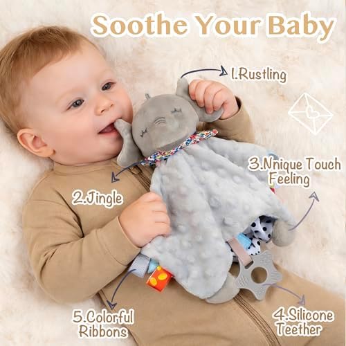 Elephant Baby Gift Set- 10 Piece Newborn Present Box with Essentials - Image 4