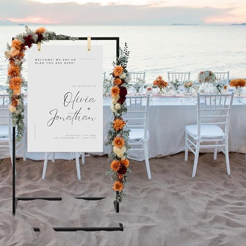 Elegant Wedding Welcome Sign Stand - Sturdy Black Metal Easel Holder - Image 6