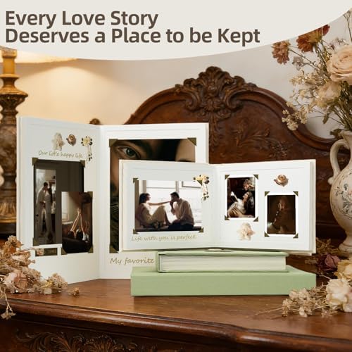 Vienrose Scrapbook Photo Album, 11x8.5 Inch, 26 Pages, Beige - Image 6
