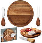 Maxcheck 4 Sets Cheese Board Baby Shower Wedding Favors for Guests Acacia by Maxcheck