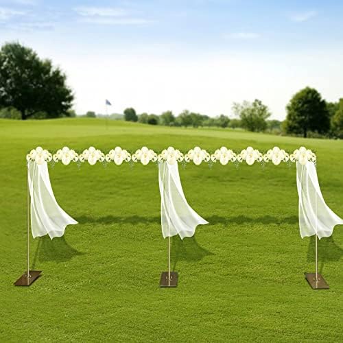 Wedding Arch Backdrop Stand Gold 19.7*9.8FT Adjustable Wedding Arches for Ceremony Metal Balloon Arch Stand Garden Arbor Frame for Wedding Birthday Party Baby Shower Photo Booth Background Decoration - Image 3