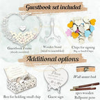 Wedding Guest Book Alternative, Drop Top Frame with Hearts, Rustic Wedding - Image 6