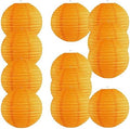 Chinese Style Paper Lanterns, Set of 12, Suitable for Party Decoration (Orange, 14in) by FOCLOVER