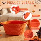 LemonRoad 5 Pcs Halloween Empty Gift Basket, Halloween Party Supplies Decor - Image 3