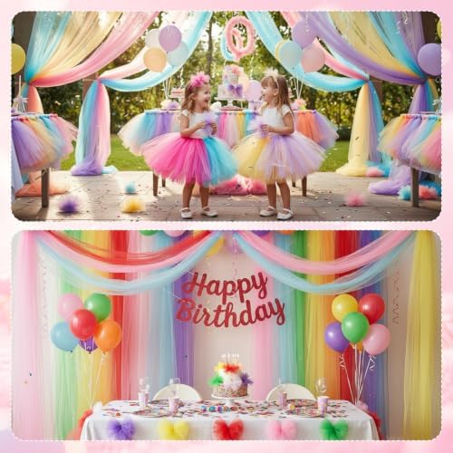 28 Colors Tulle Rolls 6 Inch by 25 Yards Rainbow Tulle Fabric Ribbon - Image 5