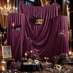 20FTx12FT Burgundy Backdrop Curtains for Weddings, Birthdays and Photos - Image 4