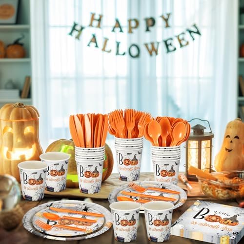 Dandat 350 Pcs Baby Shower Set, Boo, Orange - Image 6