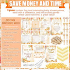 476 Pcs Little Pumpkin Baby Shower Games, 9 Style Baby Shower Activities - Image 4