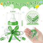 Nuenen 48 Pcs Baby Shower Milk Bottles with Ribbon Plastic Bear Candy Bottles Baby Shower Favors Gender Reveal Wedding Birthday Party Decorations(Green) - Image 2