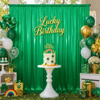 10ftx10ft Green Sequin Backdrop Curtain for Wedding Parties by LeegleriTableSkirt
