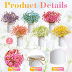 Wavwavw 6 Set Babys Breath Artificial Flowers Centerpieces for Tables - Image 5