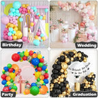 AerWo Black Balloon Arch Kit, 8.2ft & 6ft Half Balloon Arch Stand with Base - Image 7