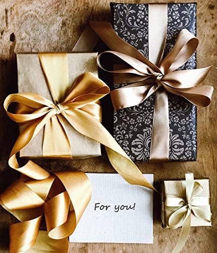 YASEO 1 1/2 Inch White Solid Satin Ribbon for Gift Wrapping, 50 Yards (Pack of 3) - Image 6