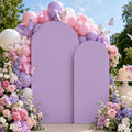 Lavender Arch Cover 7.2 and 6ft Ligth Purple Arch Backdrop Cover Set of 2 by Lrrtwer