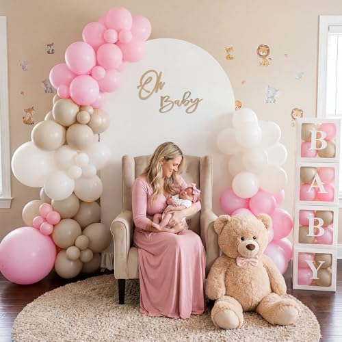 Baby Shower Girl Decorations, 6.6FT Pink Balloon Arch Kit - Image 5