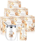 Hoolerry 6 Set Baby Shower Cups, 12oz Stainless Steel Tumbler, Brown Bear by Hoolerry