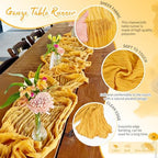 Showgeous 20 Pack Gold Cheesecloth Table Runner, 17 x 108 Inches - Image 3