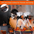 MADHOLLY 6 Set Halloween Black Gift Baskets Empty Kit to Fill, Sturdy Kraft - Image 4