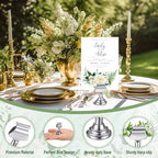 Kathfly 24 Pcs Wedding Table Number Holders Metal Silver Place Card Holder - Image 3