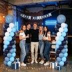 Dusty Blue Balloons Column Kits Stand for Floor 2 Sets Balloon Tower - Image 6